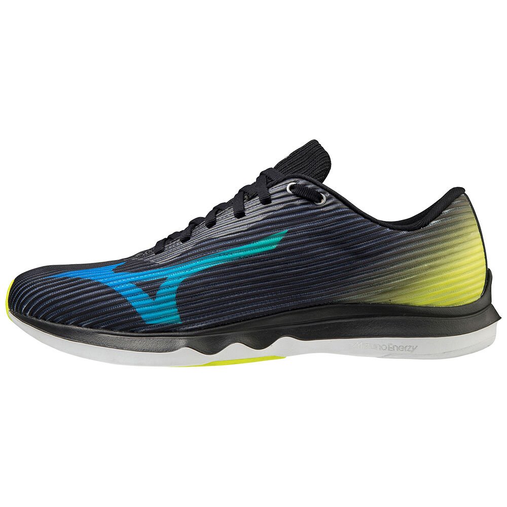 Mizuno Wave Shadow 4 Női Futócipő Fekete/Kék/Sárga JDH026183